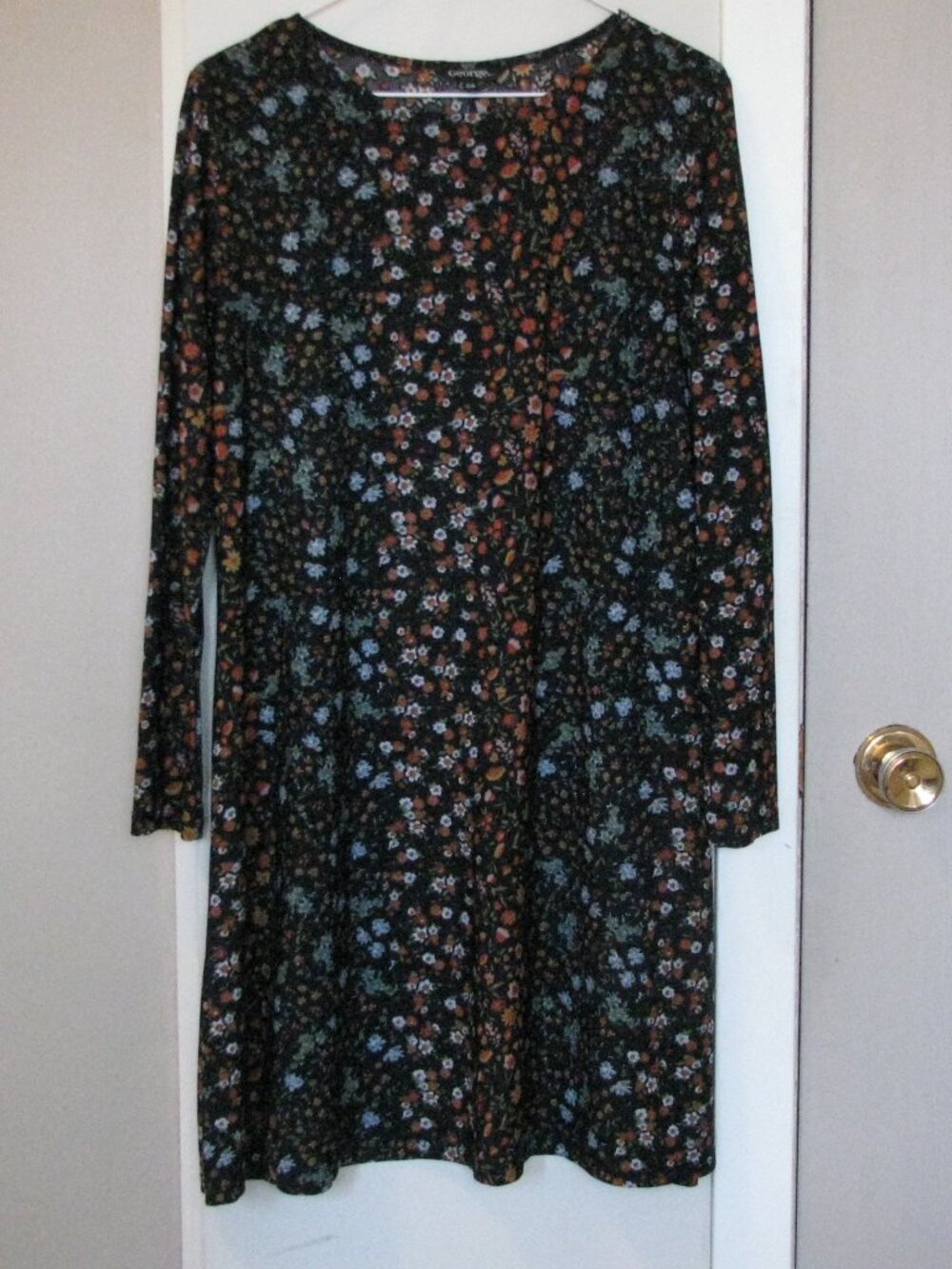 George Black Floral Long Sleeved Dress